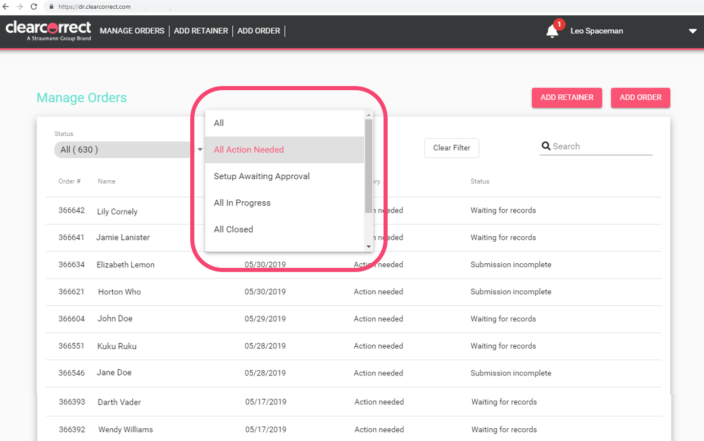 ClearCorrect's Case Management Tool The Doctor Portal ClearCorrect Support