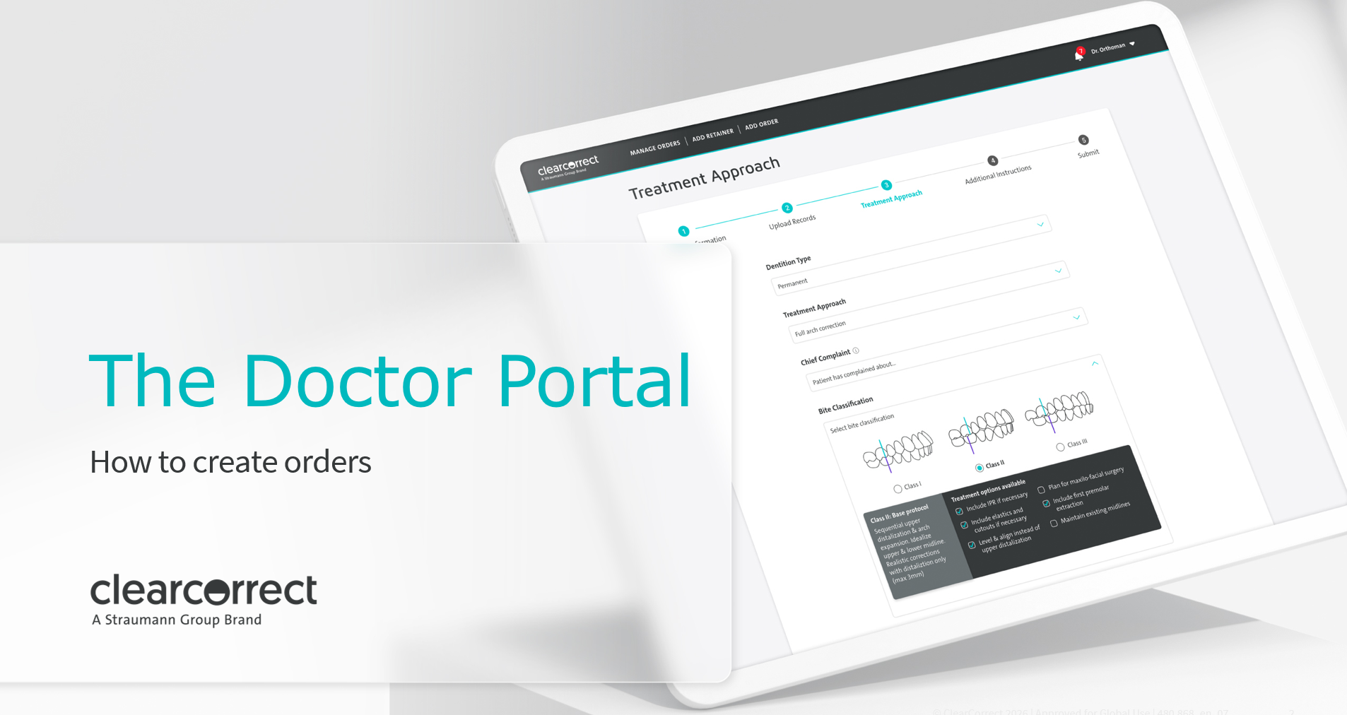How to Create Orders in the ClearCorrect Doctor Portal